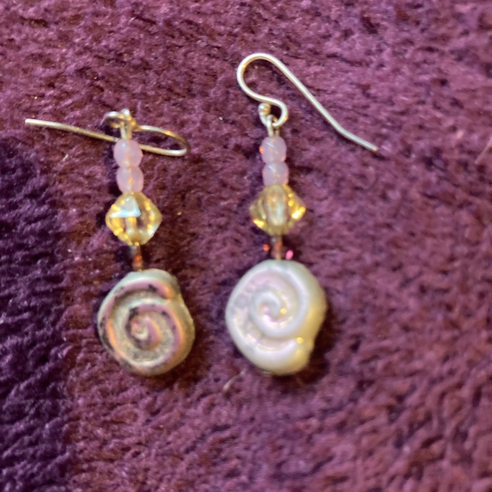 Purple vintage earrings